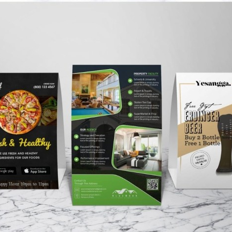 

Cetak Tent Card Art Carton / Print Table Menu Custom