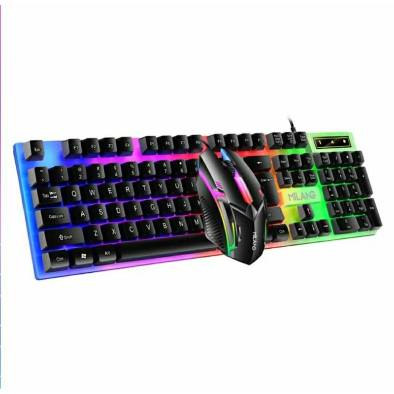 Keyboard dan Mouse 2 In 1 Set PC Gamer PC Gamer Komputer Kabel Usb RGB ILUMINASI
