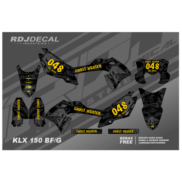 DECAL STIKER KLX BF (010) DEKAL STICKER KLX 150 G/NEW/SE EXTREME FULLBODY 2016 2017 2018 2019 2020 2