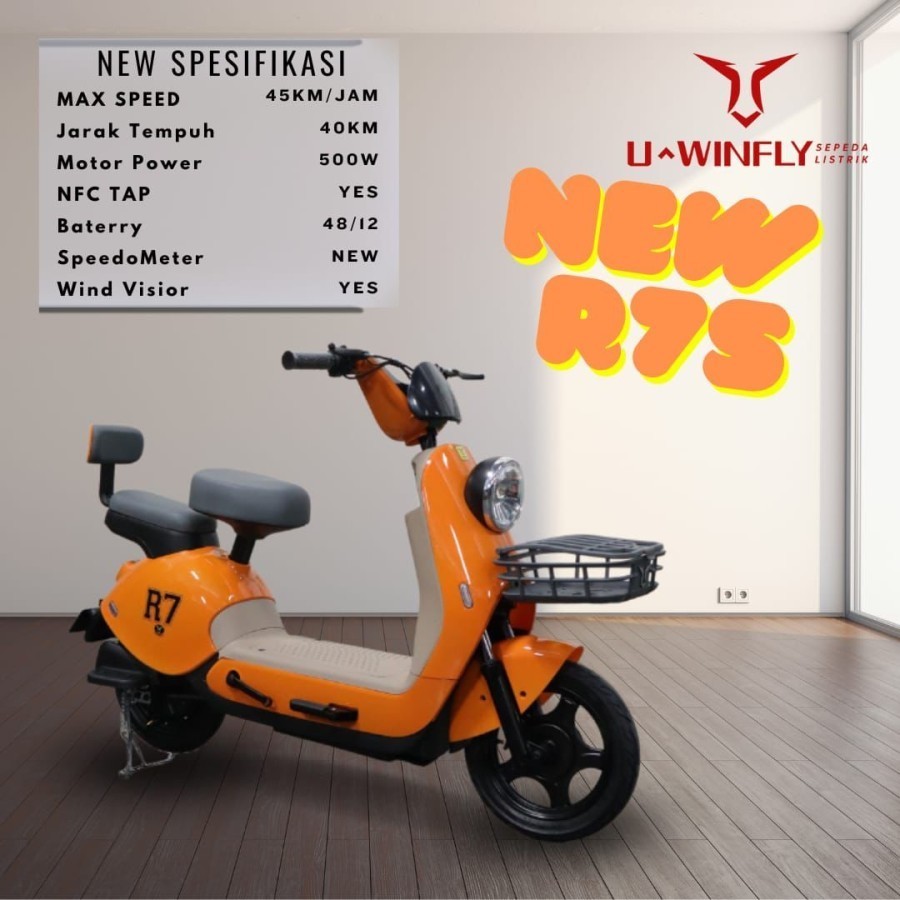 Sepeda listrik Uwinfly R7S (Best Price khusus Surabaya, Sidoarjo dan JATIM AREA)