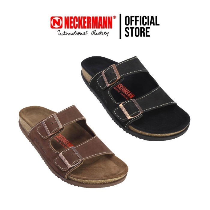 Neckermann KN 1651 - Sandal Fashion Pria Premium / Sendal Kulit Asli Original Cowok Casual