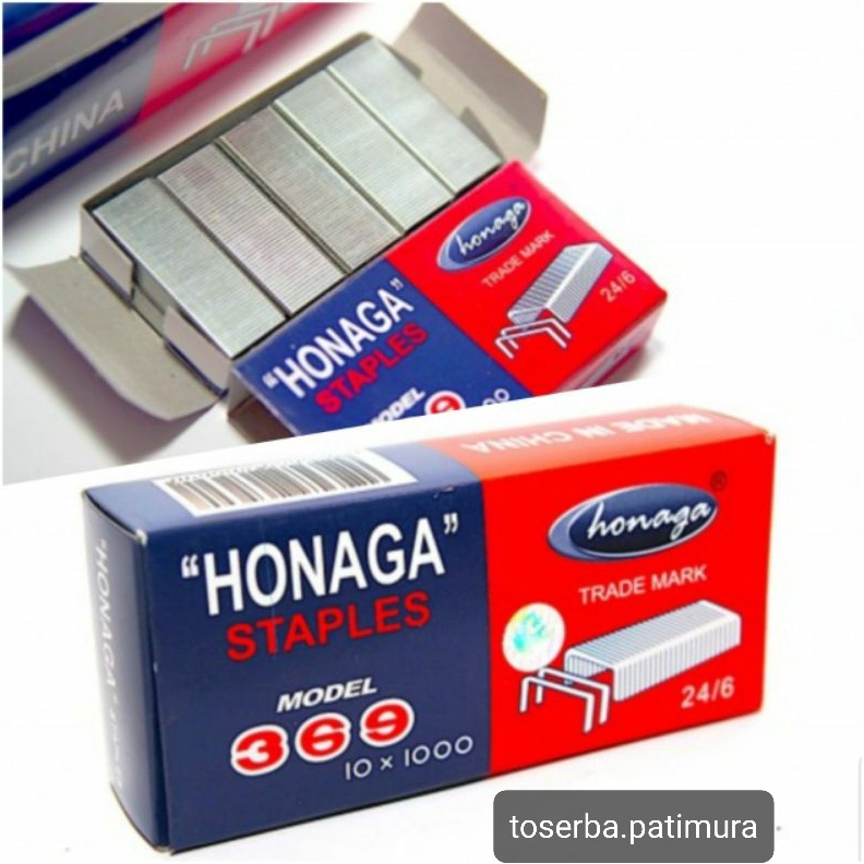 

KODE F48S Isi staples stapler jepretan Besar No369 Honaga 246 isi 1 pak1pcs