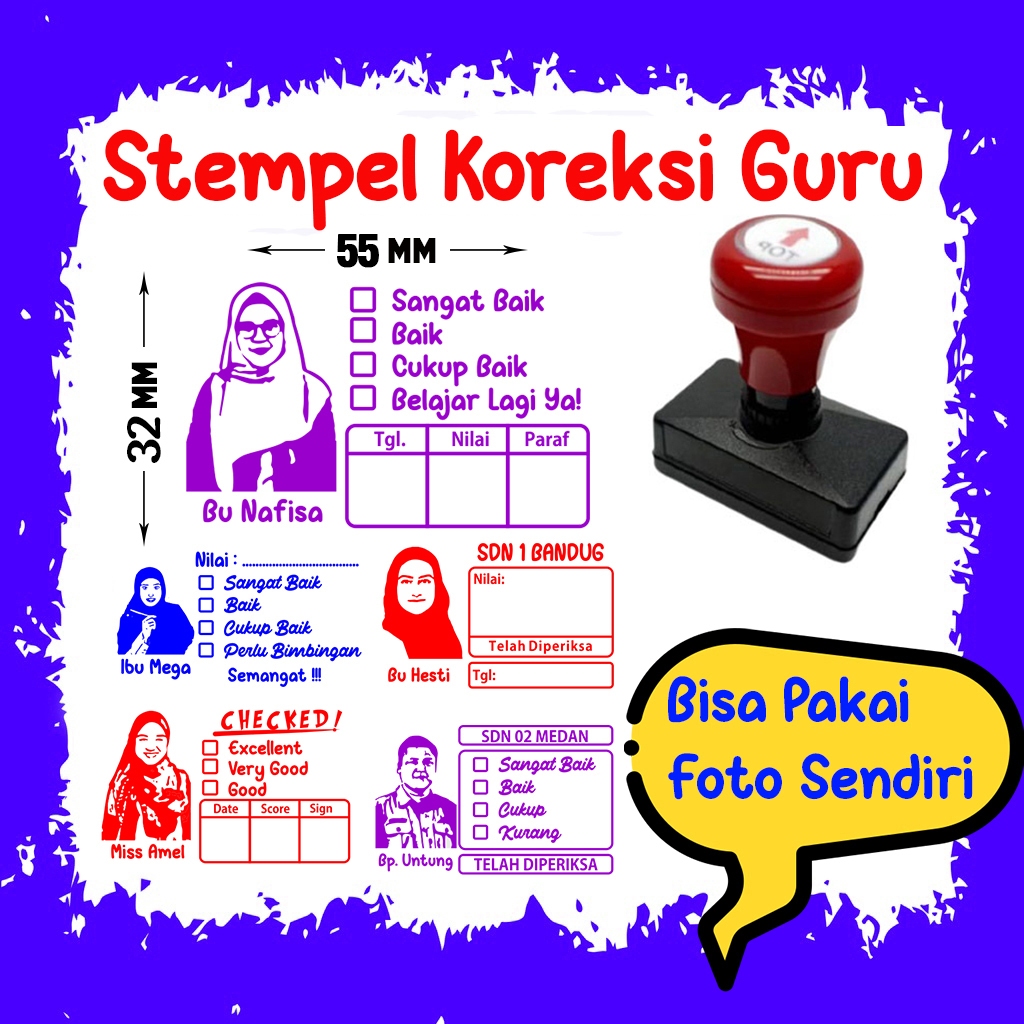 

Stempel Koreksi Guru / Stempel Penilaian, Stempel Custom