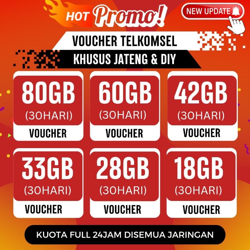 BARU VOUCHER TELKOMSEL TERMURAH 80GB 60GB 42GB 33GB 28GB 26GB 18GB 9GB 5GB #vovcertelkomsel #telkoms
