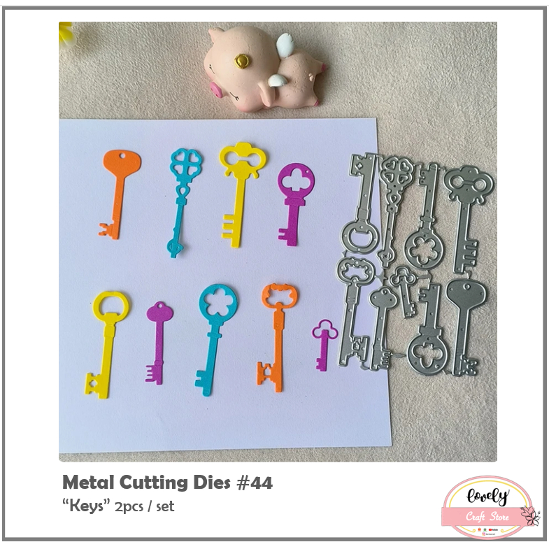 

LovelyCraftStore | Metal cutting dies S44 ~ cetakan metal, cetakan stensil stencil keys kunci untuk bujo, journal, cards, scrapbooking, mahar, etc