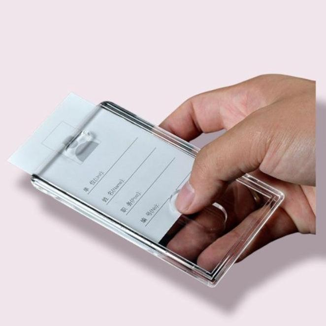 

Acrylic Id Card Tempat Kartu Frame Casing Id Card Member Name Tag Acrylic / Name Card Casing Name Card Transparan