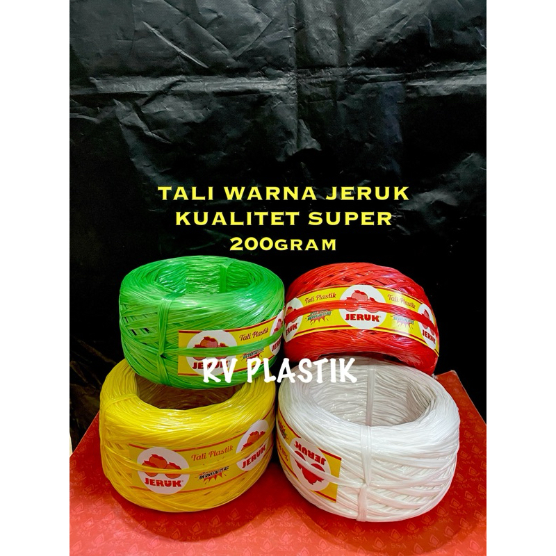 

Tali plastik Warna/TALI PLASTIK KUAT/TALI PLASTIK cap JERUK/ TALI RAFIAH KUAT/TALI RAFIAH WARNA