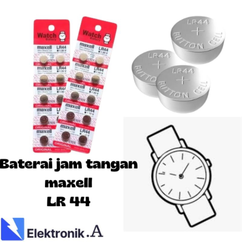 BATERAI JAM TANGAN MAXELL LR44