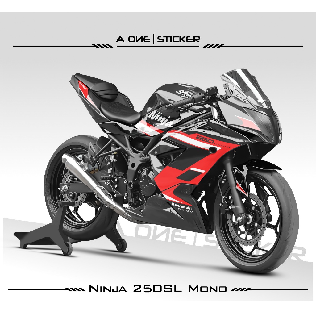 STRIPING NINJA 250SL MONO MOTIF 17 / STICKER / NINJA250RR MONO / 250 / RR MONO / 250SL / 250RR MONO 