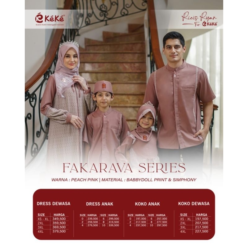 SARIMBIT KEKE FAKARAVA SERIES PEACH PINK