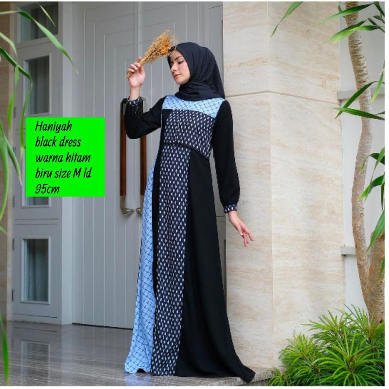 DRESS HANIYAH BLACK DRESS  by JAVINA   / MARYAM DRESS OUTER / HANIYAH BLACK DRESS