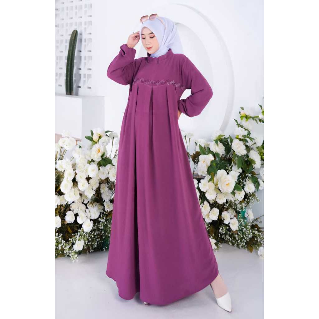 Gamis Kondangan Jumbo | Ld 120cm Pb 140cm Bahan Crinkle Airflow Premium
