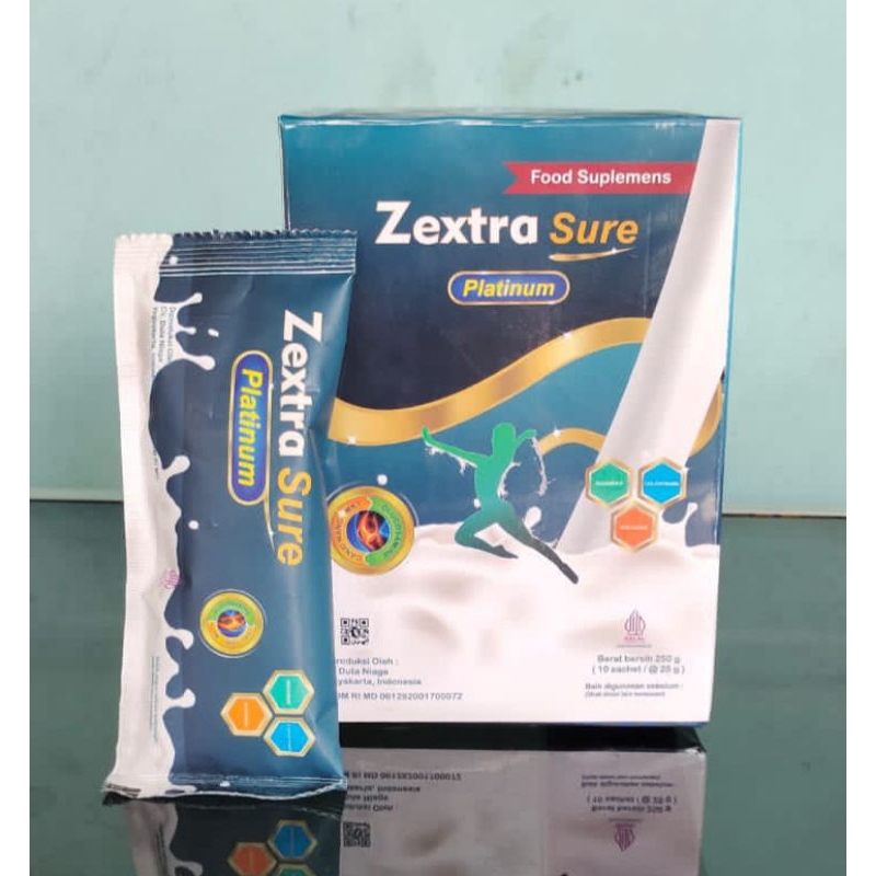 

3 Box Zextra Sure Premium Susu Kesehatan Tulang Dan Sendi Original Bpom