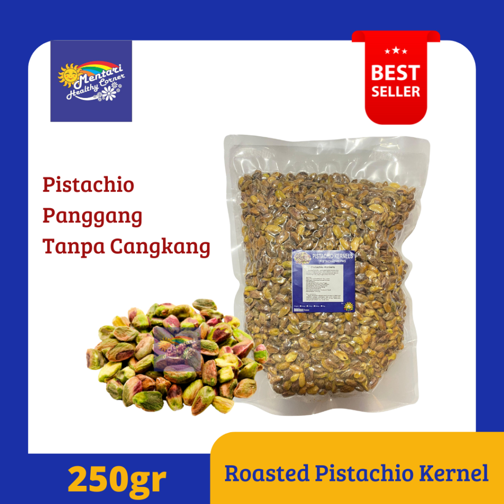 

Roasted Pistachio Kernel 250gr / Kacang Pistachio Panggang Kernel 250gr (Tanpa Cangkang)