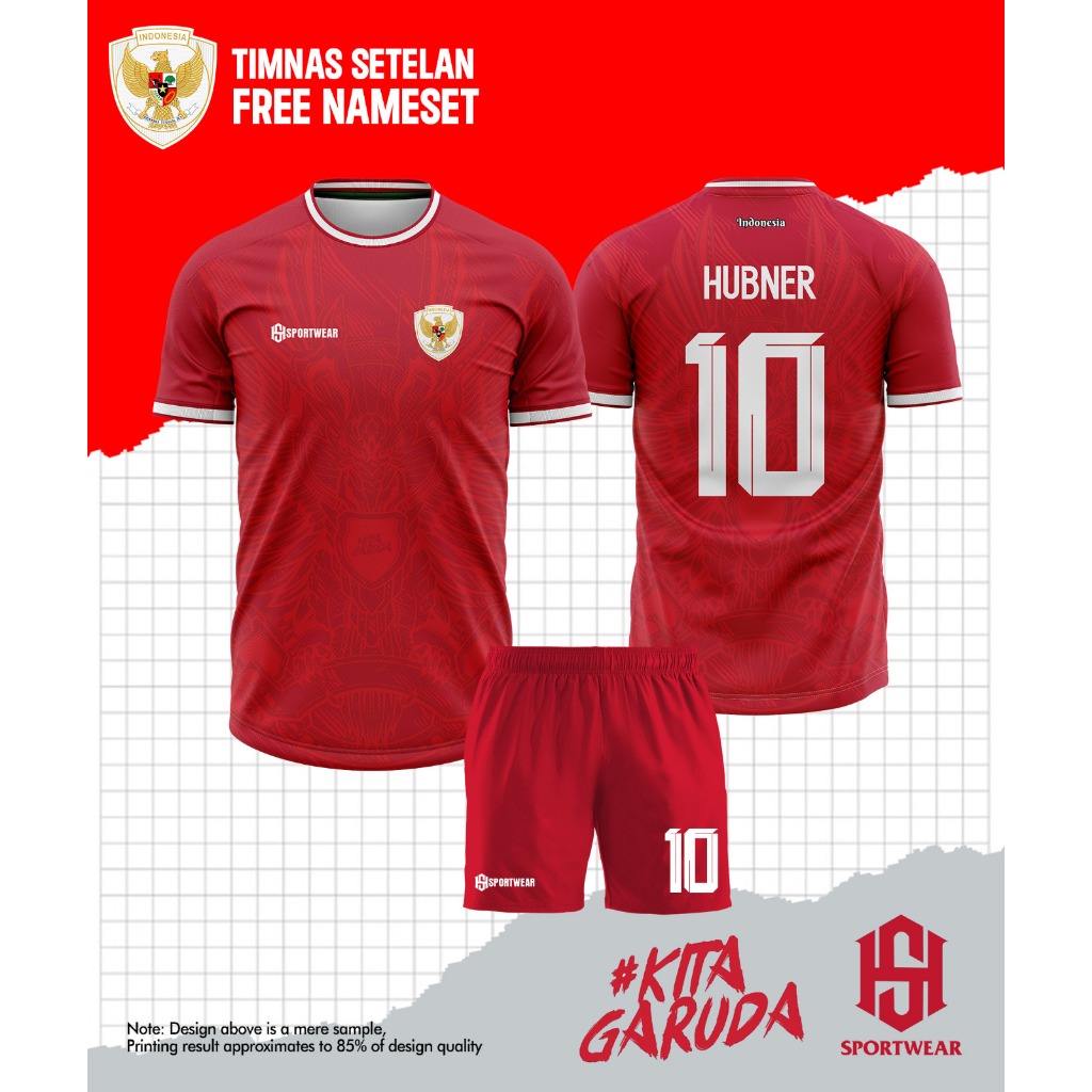 JERSEY Timnas Indonesia (SETELAN)