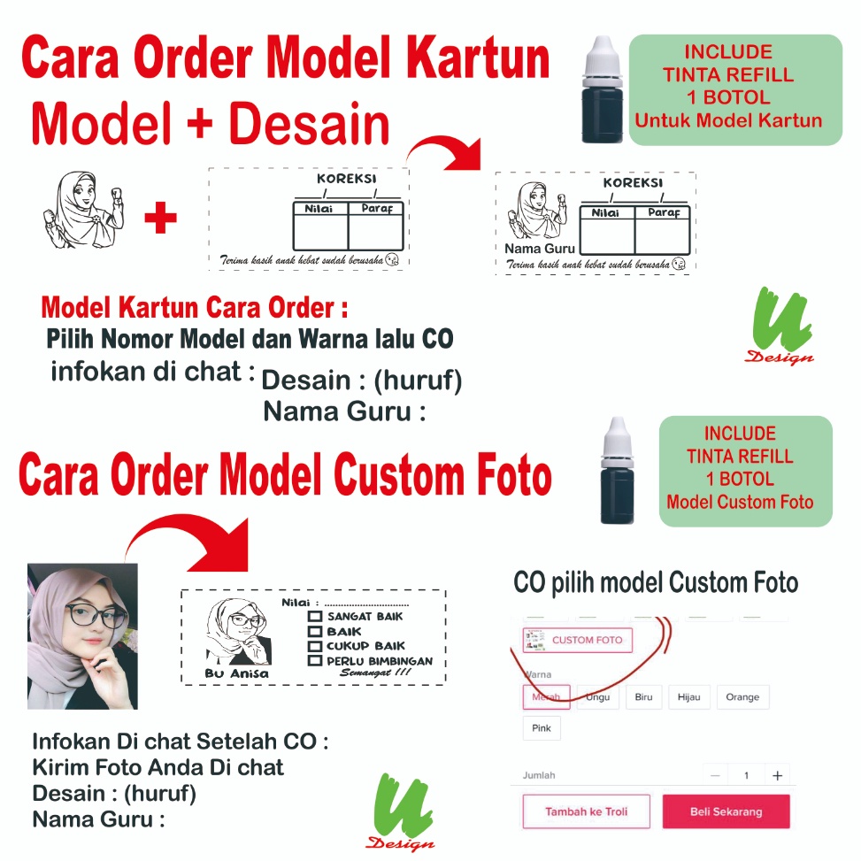 

KODE P32G Stempel Nilai Guru Penilaian Koreksi Checked Reward