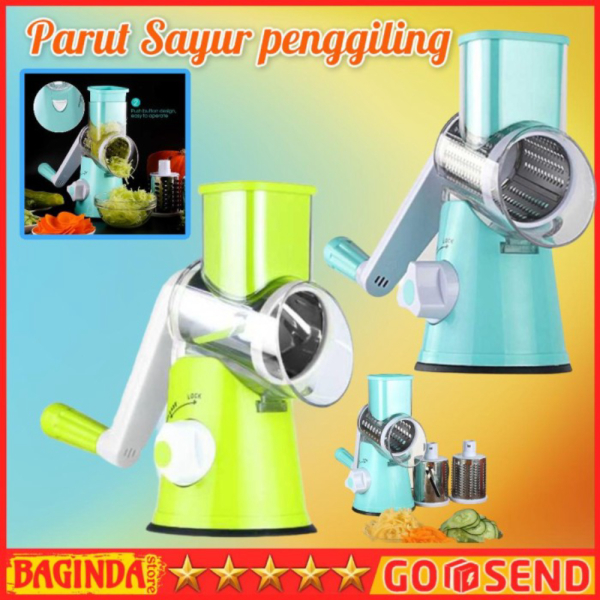 Dijual Parutan pemotong sayur kentang wortel spiralizer putar manual tangan - Hijau Murah