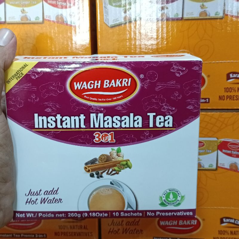 

WAGH BAKRI 3in1 INSTANT MASALA TEA 260g (ISI 10SACHET)