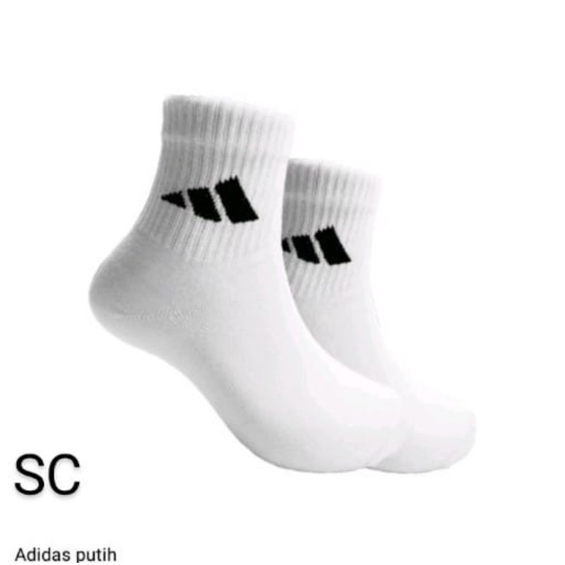 SC-Kaos Kaki Oldschool Skate Motif Adidas/Kaos Kaki Pendek Putih/Kaos Kaki Sport/Kaos Kaki Pria Wani