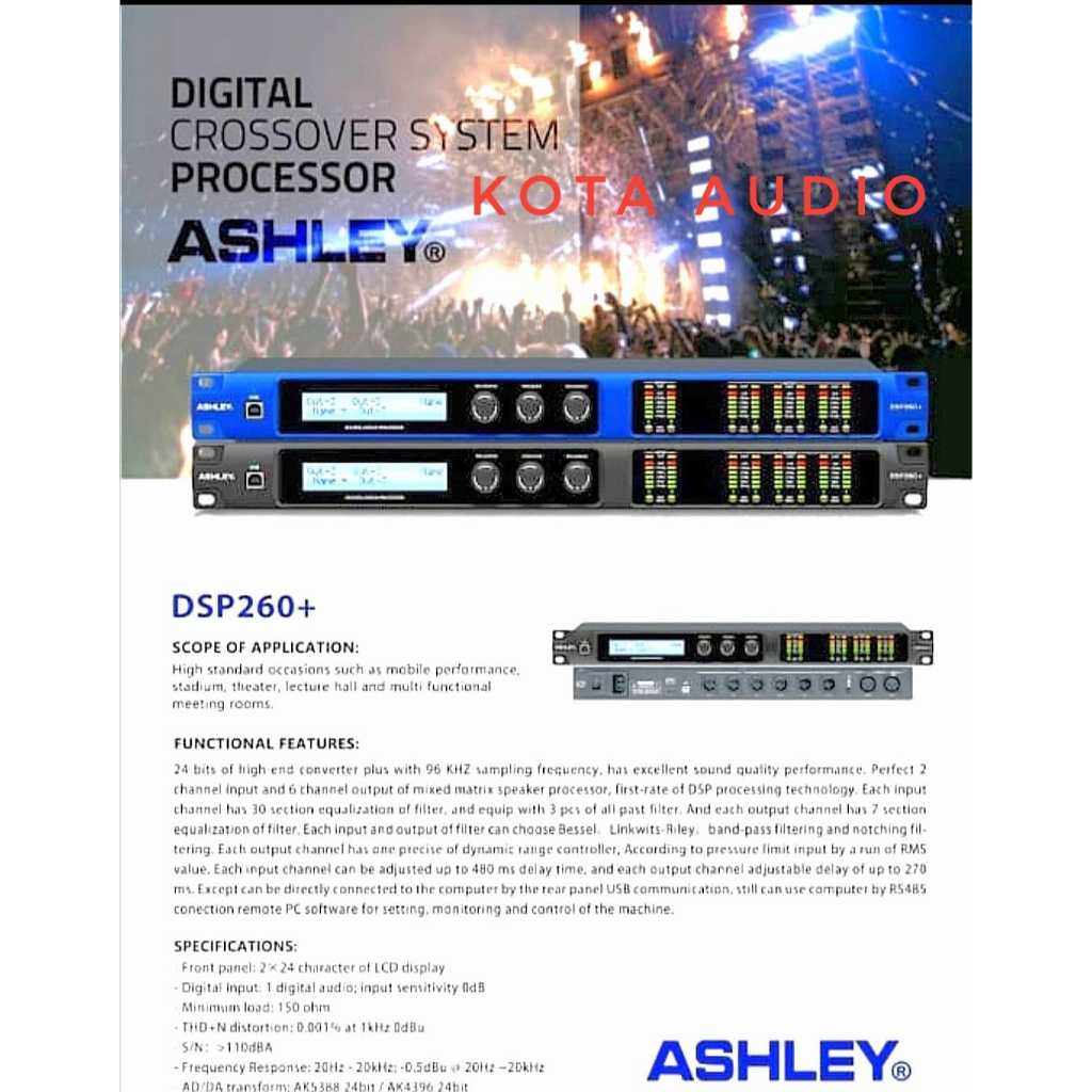 Speaker Management Digital ASHLEY DSP 260 Plus/ DSP 260+