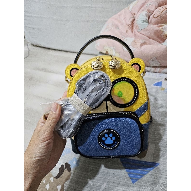 cream bear bag, tas cream bear (preloved)