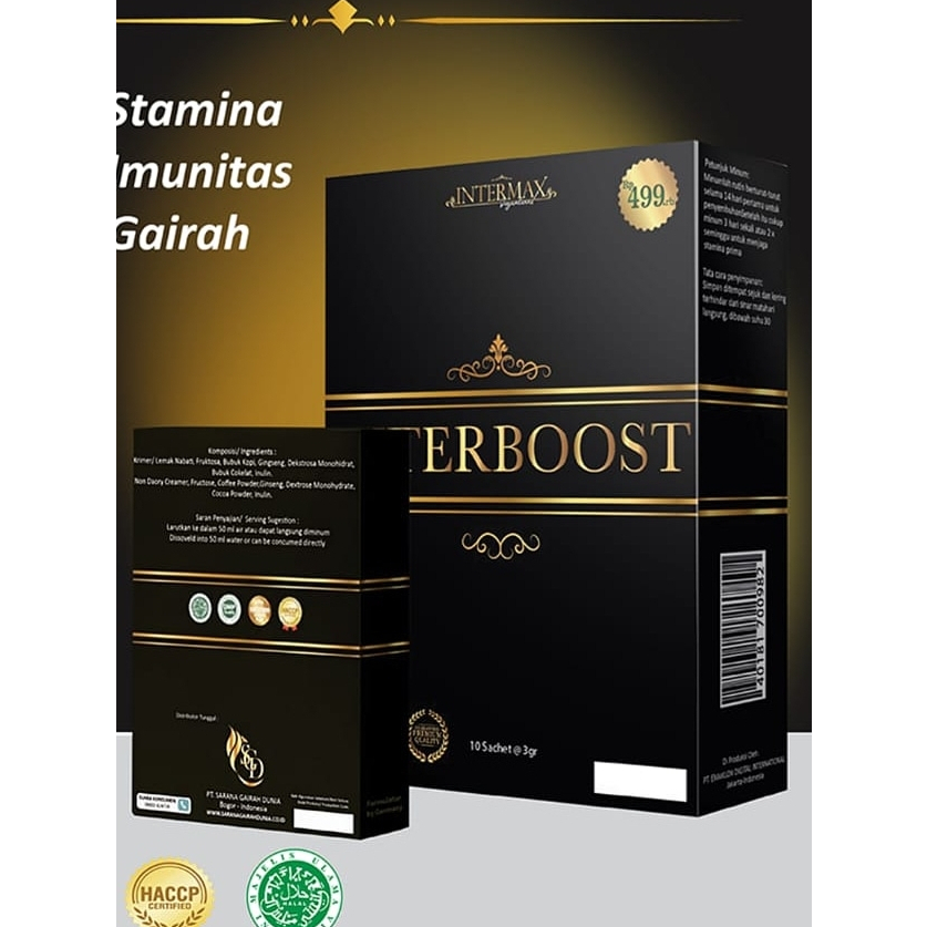 

INTERBOOST 1 Box 10 Sachet Minuman Serbuk Kopi Krimer