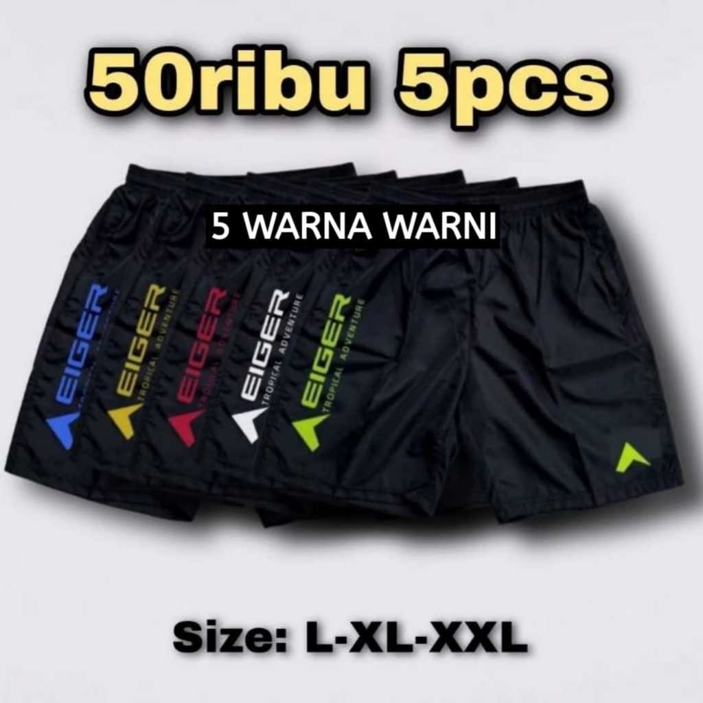 50 RIBU DAPAT 5 PCS Celana kolor pendek pria Santai