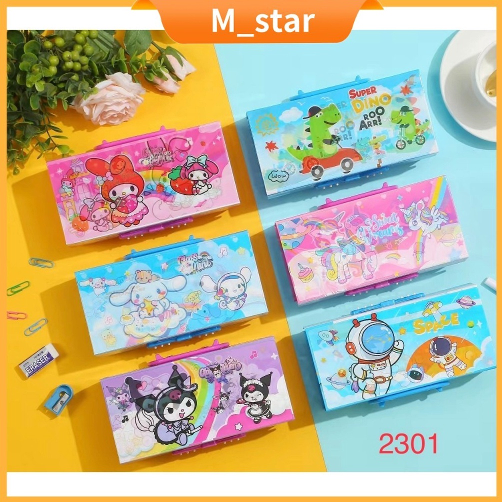 

KODE W52S kotak pensil KODE 3 TINGKAT metalik 3dimensi3D3susunpencil case passwordkotak pinkarakter anak