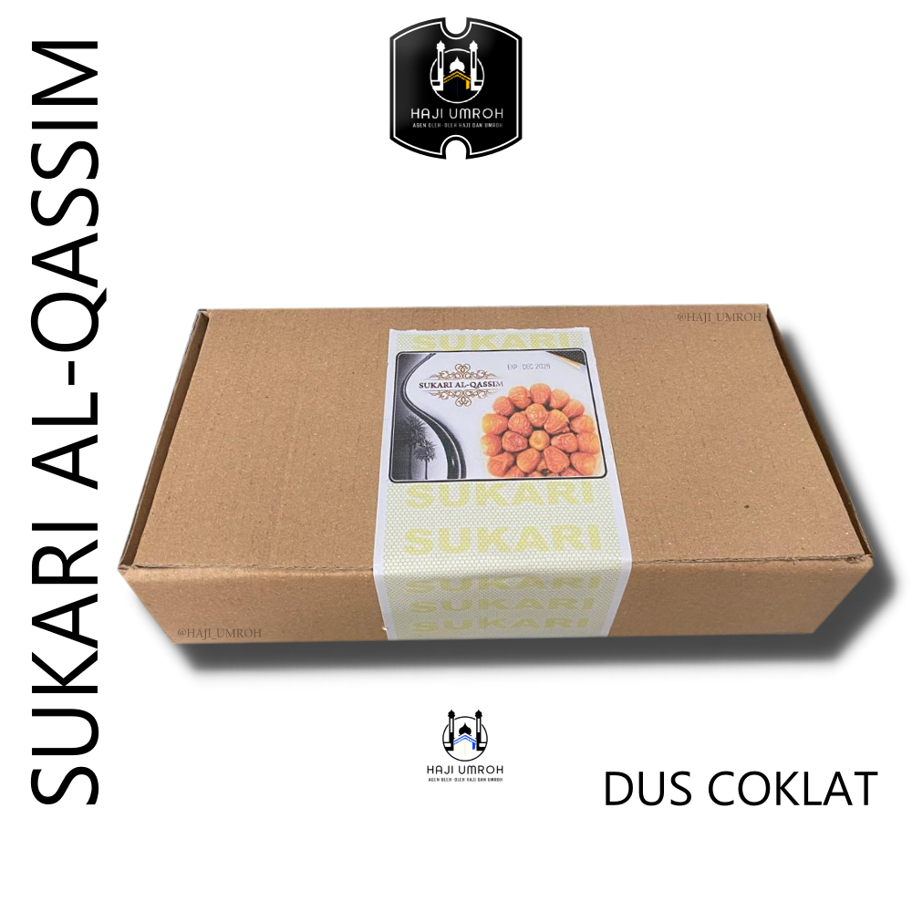 

Kurma Sukari Al-qassim[500gr]//Kurma SUKARI PREMIUM [KEMASAN DUS COKLAT]