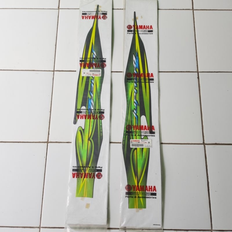 Stiker Striping Jupiter Z CW Burhan 2008 2009 Hijau Bagian Belakng Kanan Kiri Original Yamaha | 2P2-