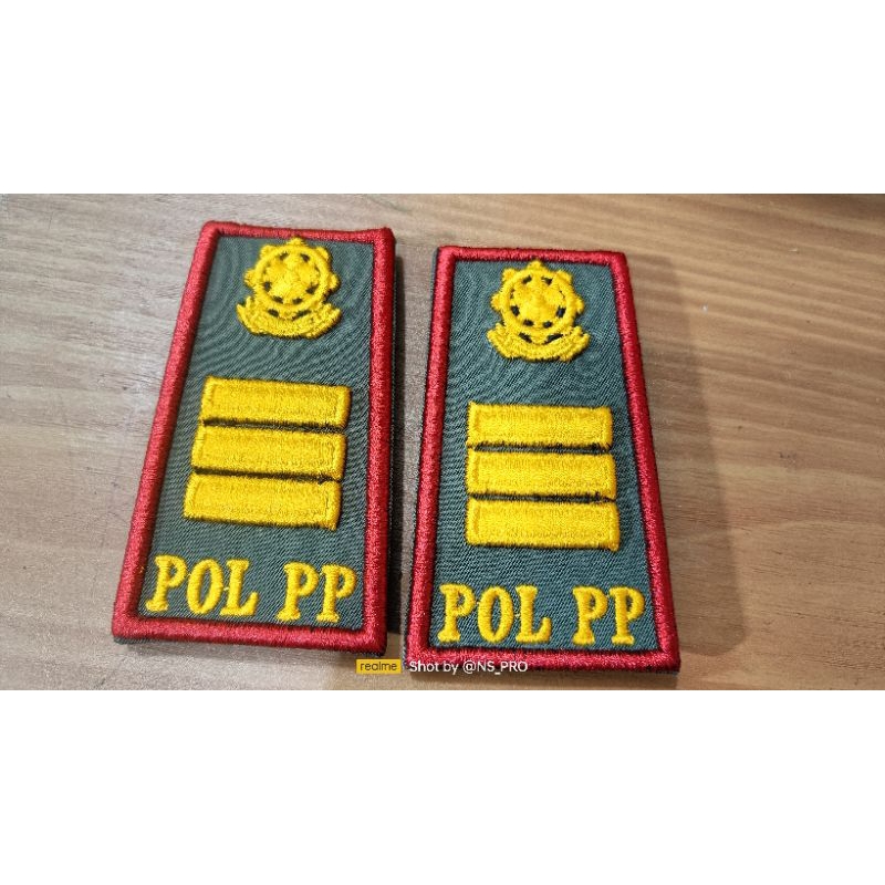 pangkat pdh satpol pp bordir timbul custom