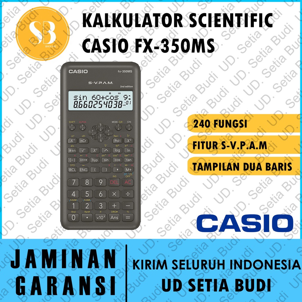 

KODE D6B Kalkulator Scientific CASIO FX35MS Baru dan Asli 35 MS