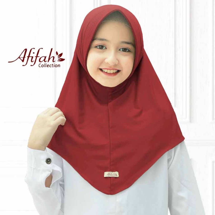 HOT Jilbab Bergo Hamidah Oval anak paud SD SMP terbaru ukuran SML by Afifah Collection