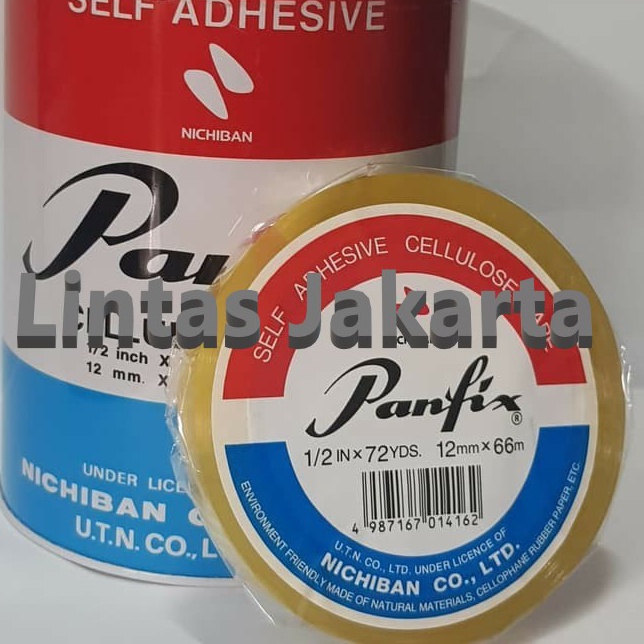 

Banyak Diskon Selotip Isolasi Cellotape merk Panfix ukuran 12 inch x 72 yards