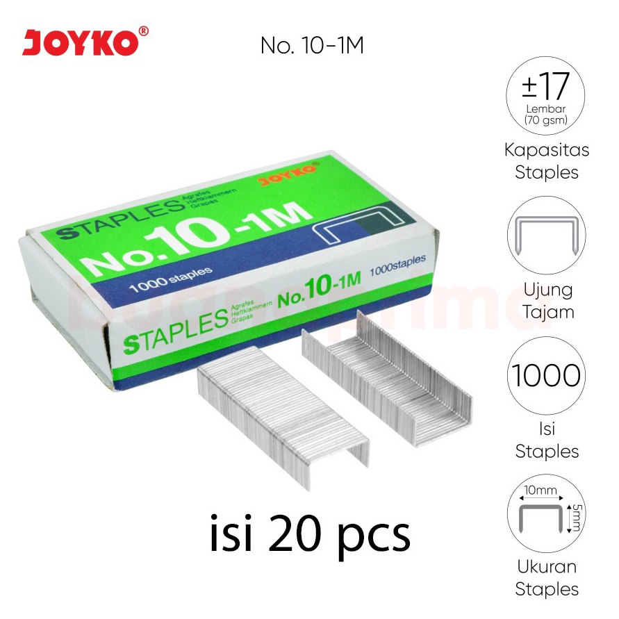 

KODE N17K Isi Stapler Joyko no 1 isi 2 pcs Anak Staples Hijau Hekter