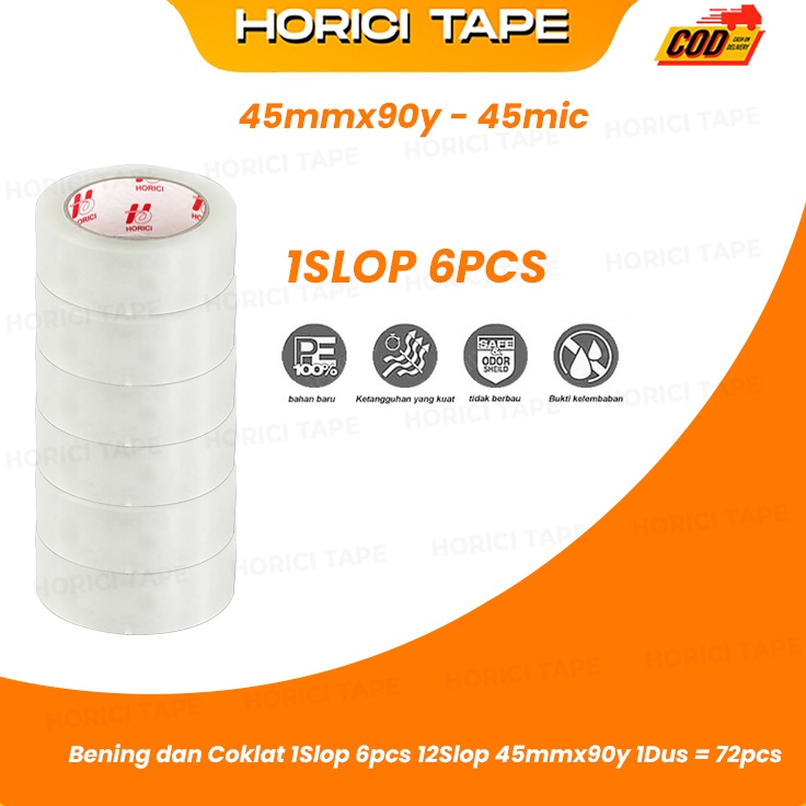 

Serbu Surprise HORICI 45mm9y 1Slop isi 6pcs MURAH SUPER CLPER LAKBAN BENING DAN COKLAT TAPE