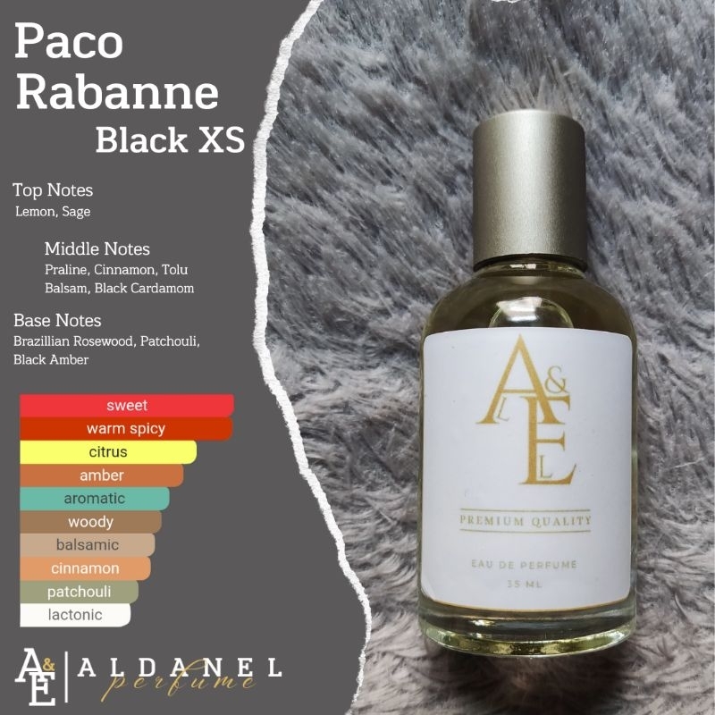 ALDANEL PERFUME - Pacorabbane Black XS - Parfum Original - Parfum Bibit - Refill