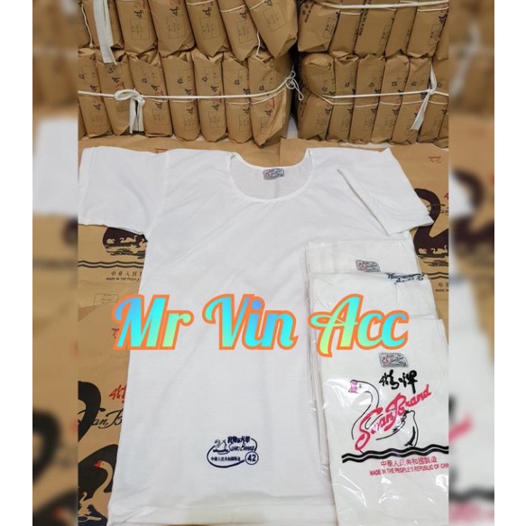 GROSIR Kaos Oblong Dalaman Pria Swan Brand Kaos Oblong Putih Polos SwanBrand 42 4 38 36 34 Kaos Swan