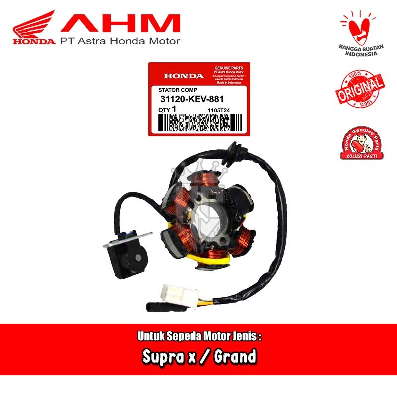 Spul Magnet Stator Comp Honda Supra x Grand Original AHM 31120-KEV-881