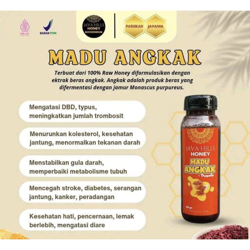 

Madu Herbal Angkak+Propolis Java Hills Honey