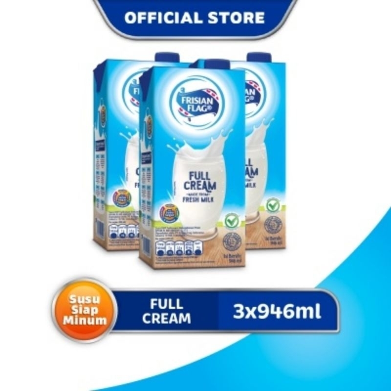 

[PAKET ISI 3] Frisian Flag UHT Fullcream 946ml