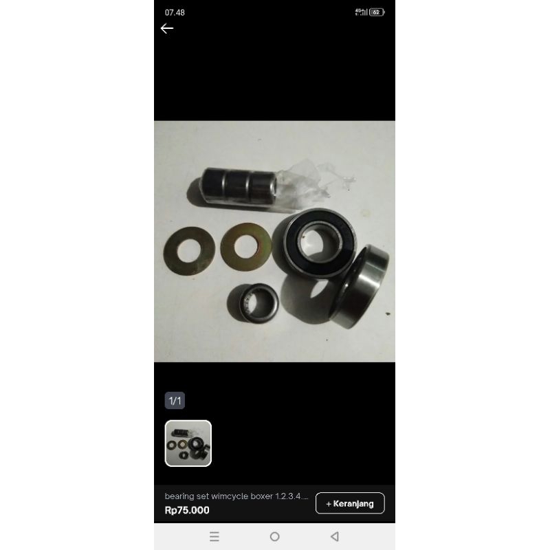 bearing set wimcycle boxer 1,2,3,40