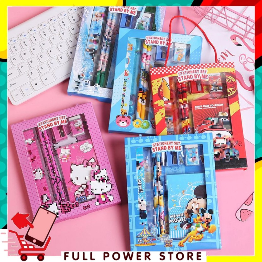 

FPS_Alat Tulis Set 6IN1 Stationery Set Lucu Karakter Set Perlengkapan Alat Tulis Sekolah Anak-Anak TK Murah