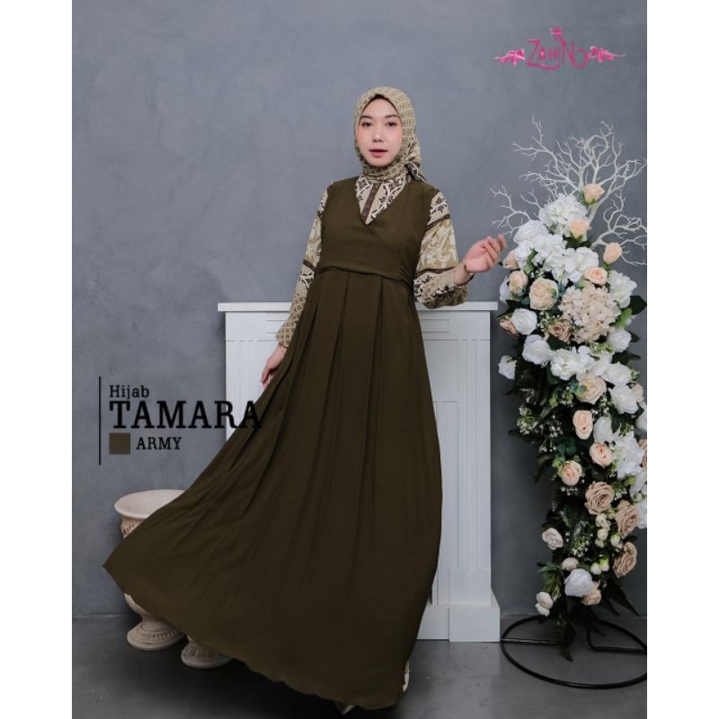 Set hijab segi empat Tamara // gamis + hijab segi empat// inner+ other // terbaru termurah ory zahin