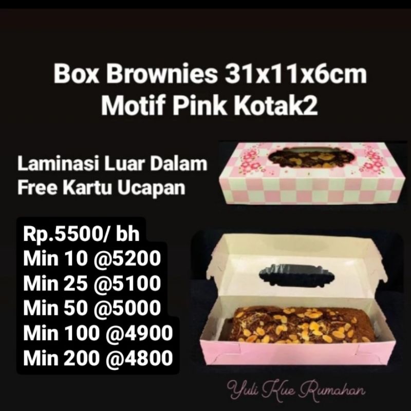 

Box Brownies 31x11x6cm Motif Pink Kotak - Kotak