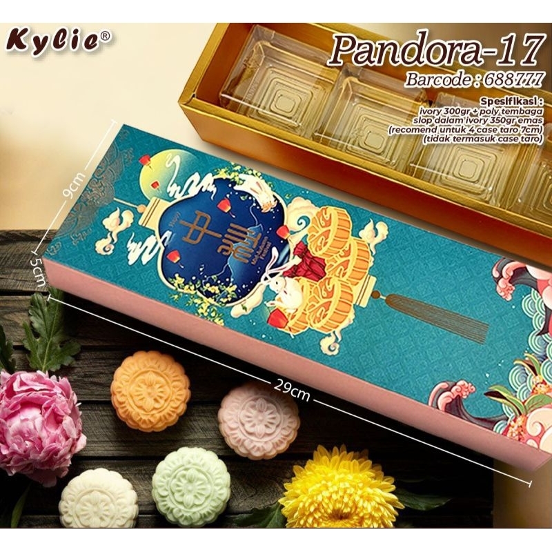 Premium Mooncake Box Mooncake 75gr isi 4 kue Box Nastar Box Mid Autumn Kotak Kue Bulan Mika 7cm Box 
