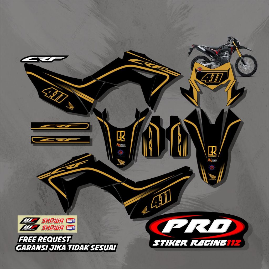 Decal Sticker Crf 150 L- Stiker Motor CRF - Setiker Honda Crf 150L