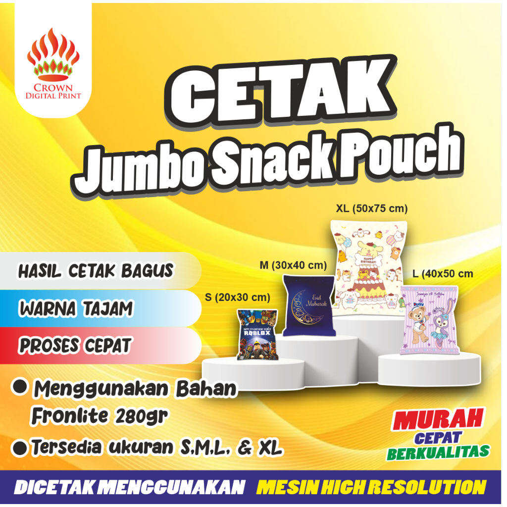 

JUMBO SNACK POUCH I SNACK POUCH UNTUK ACARA ULANG TAHUN DLL
