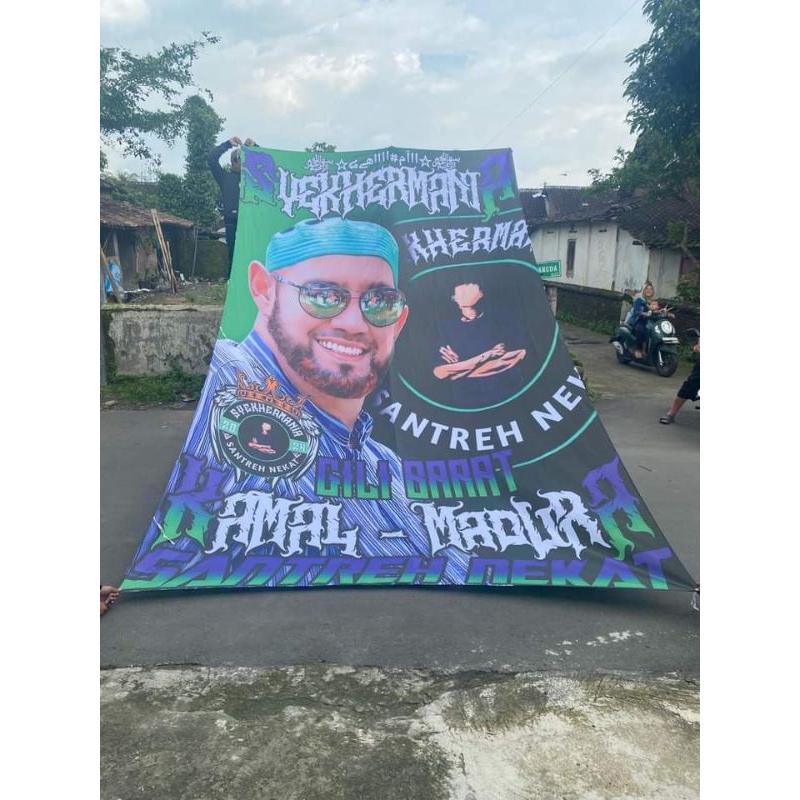 READY STOK + BENDERA SYEKHERMANIA, LOGO HABIB SYECH, AZ ZAHIR MANIA, BENDERA ZAHIR, PECINTA ZAHIR, H