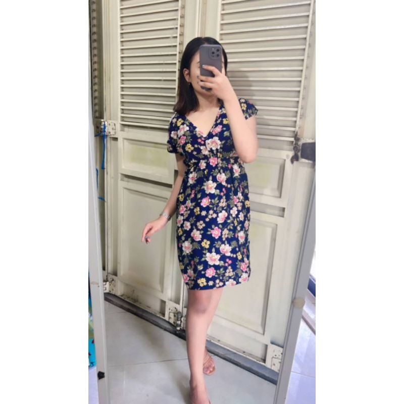 Daster Bali Manohara Pendek Motif Bunga BungaBunga